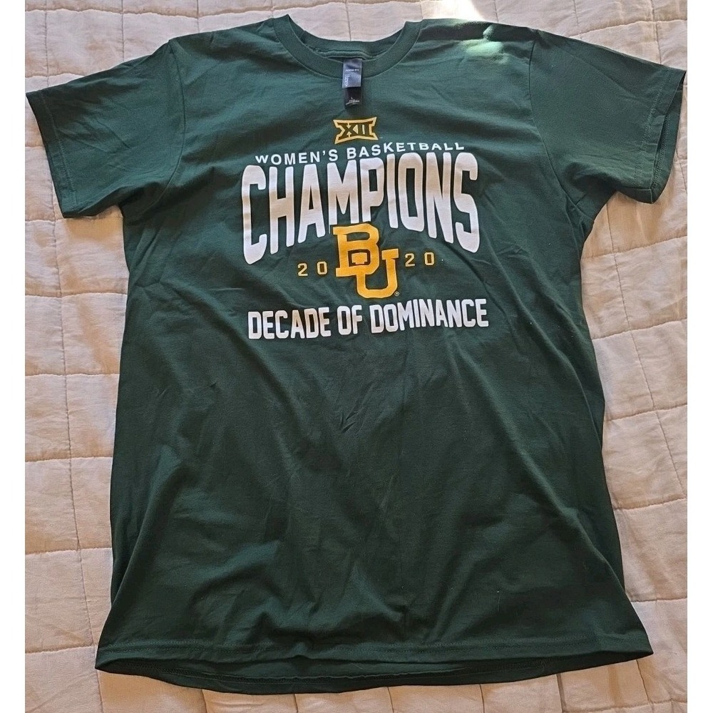 Baylor University Shirt 2020 NCAA "Champions" Womens Basketball L Green